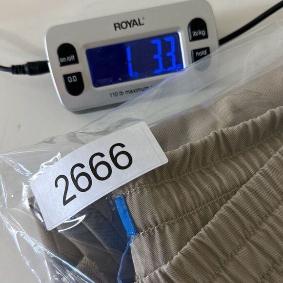 Adidas Pants Mens 30 Jogger Cargo Tapered Leg Pull On Drawstring Pocket Beige - Picture 11 of 11